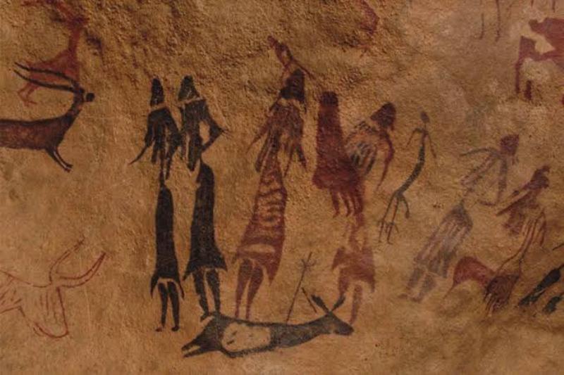 
Uolų piešinys iš Roca de los Moros (Roca dels Moros) uolų priedangos. Saugomas Katalonijos archeologijos muziejaus kolekcijoje Barselonoje. Nuotrauka: „Fine Art Images“ / „Heritage Images“ / „Getty Images“.
